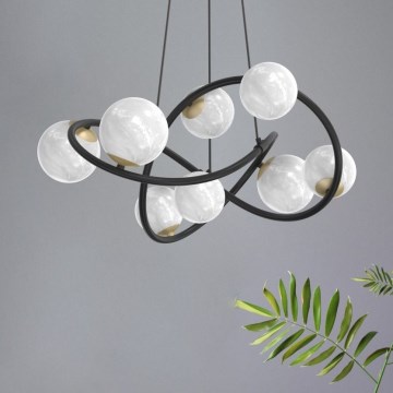 Zuma Line - Lampadario a sospensione con filo 8xG9/3,5W/230V nero