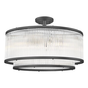 Zuma Line - Lampadario a sospensione con supporto rigido 6xE14/60W/230V nero