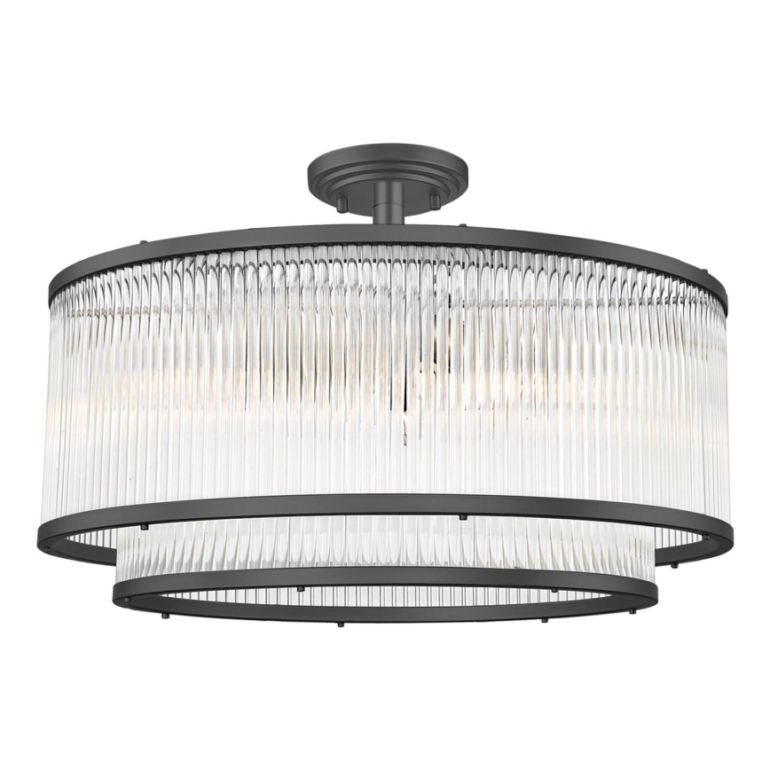 Zuma Line - Lampadario a sospensione con supporto rigido 6xE14/60W/230V nero