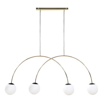 Zuma Line - Lampadario a sospensione su cavo 4xE14/10W/230V, oro