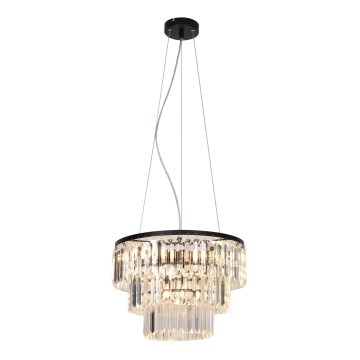 Zuma Line - Lampadario di cristallo a sospensione 4xE14/40W/230V nero