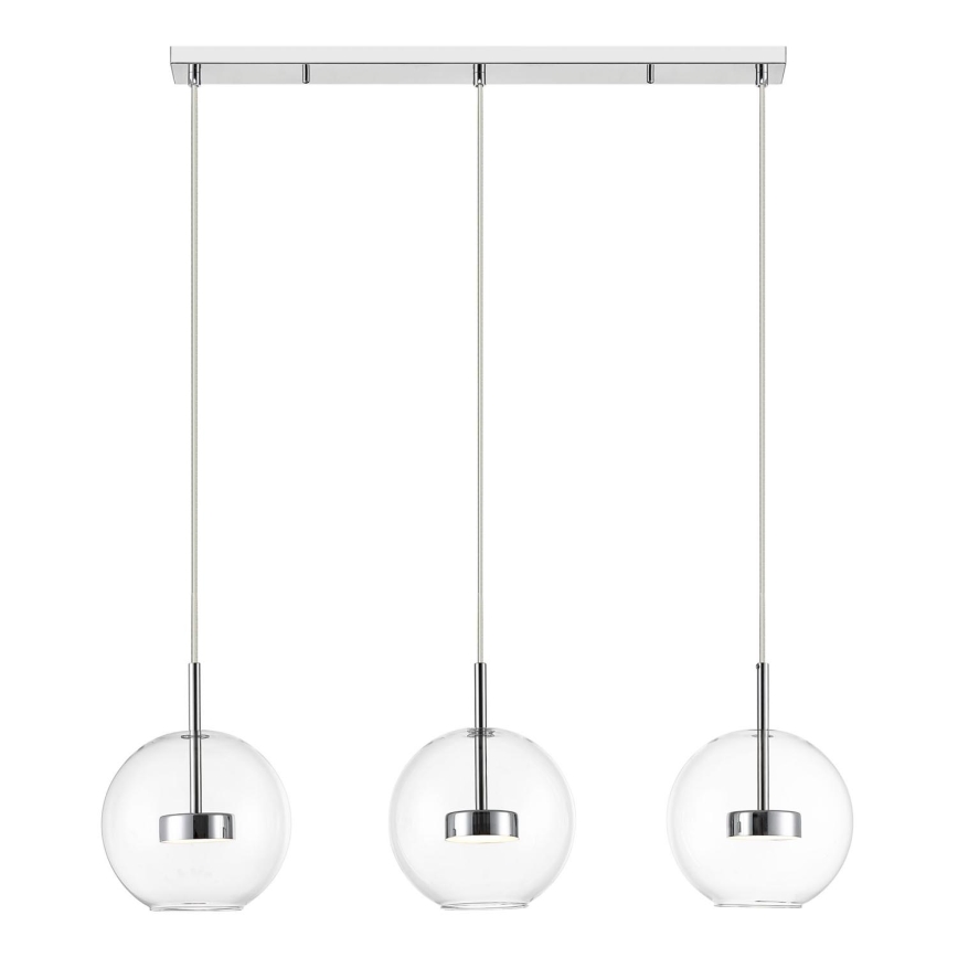 Zuma Line - Lampadario LED a sospensione con filo 3xLED/5W/230V cromo lucido