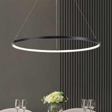 Zuma Line - Lampadario LED a sospensione con filo LED/32W/230V 3000/4000/6000K diametro 60 cm nero