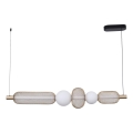 Zuma Line - Lampadario LED dimmerabile a sospensione con cavo LED/27W/230V 3000-5700K oro + telecomando