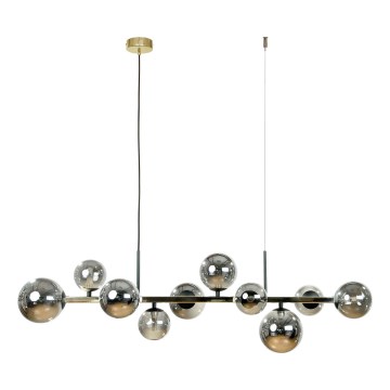 Zuma Line - Lampadario sospeso a cavo 10xG9/8W/230V oro/nero fumé