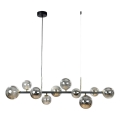 Zuma Line - Lampadario sospeso con cavi 10xG9/8W/230V nero/nero fumé
