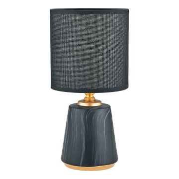 Zuma Line - Lampe de table 1xE14/40W/230V noir/doré/décor en marbre