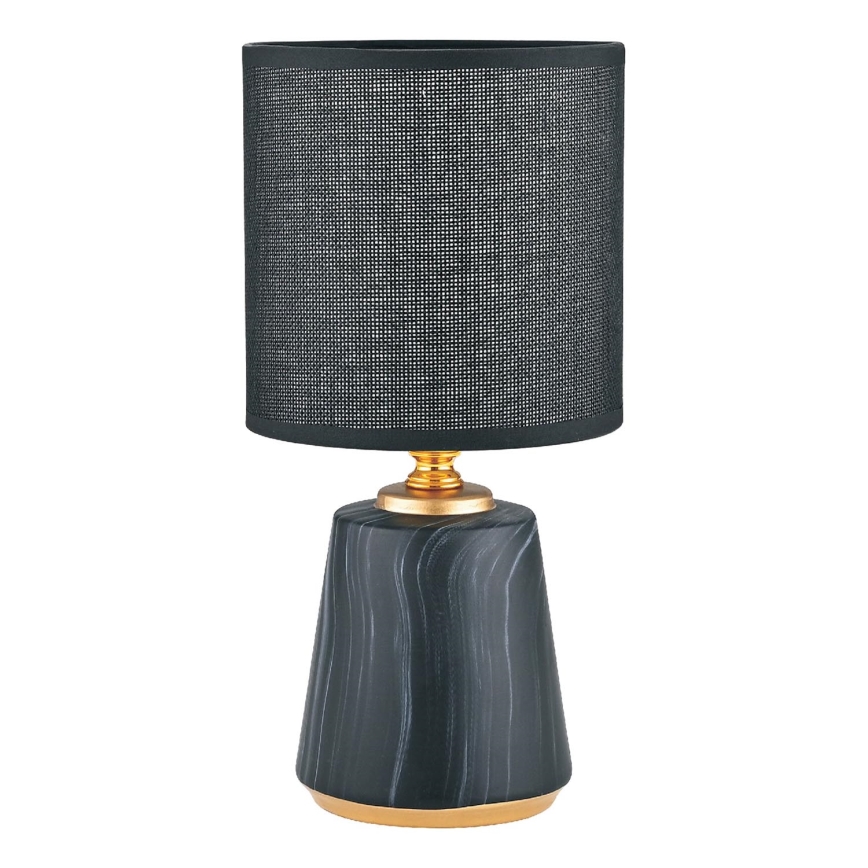 Zuma Line - Lampe de table 1xE14/40W/230V noir/doré/décor en marbre