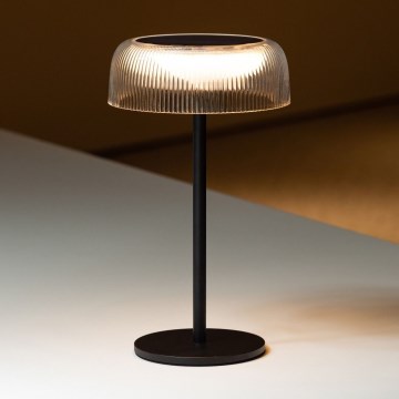 Zuma Line - Lampe de table solaire à intensité variable et rechargeable LED/2,5W/2000 mAh IP44 noir