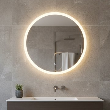 Zuma Line - LED-Badezimmer-Wandspiegel mit indirekter LED-Beleuchtung/24W/230V 3000/4000/6000K Ø 60 cm IP44