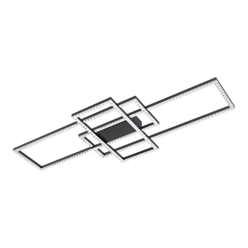 Zuma Line - LED Plafoniera di cristallo dimmerabile LED/52W/230V 2700-6000K nero + telecomando