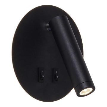Zuma Line - LED-Wandspot LED/5,5W/230V 4000K + LED/2,5W 3000K schwarz