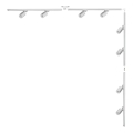 Zuma Line - Luminaire à spots sur rail 8xGU10/35W/230V blanc