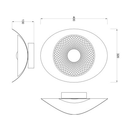 Zuma Line - LED-Wandleuchte LED/8W/230V schwarz/rauchschwarz