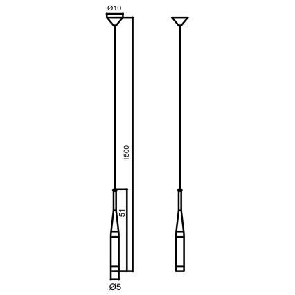 Zuma Line - Lampadario su filo 1xG9/40W/230V