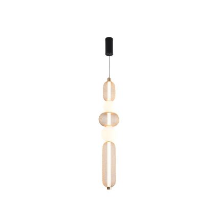 Zuma Line - Lampadario LED dimmerabile a sospensione con cavo LED/27W/230V 3000-5700K dorato + telecomando incluso