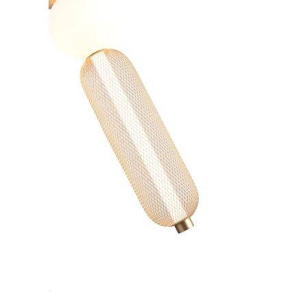Zuma Line - Lampadario LED dimmerabile a sospensione con cavo LED/27W/230V 3000-5700K dorato + telecomando incluso