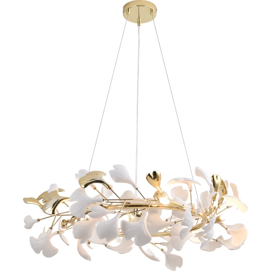 Zuma Line - Lampadario sospeso con cavo 6xG9/42W/230V Ø 74 cm oro