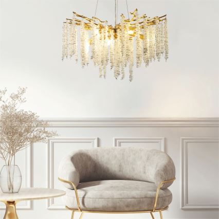 Zuma Line - Lampadario a sospensione con filo 8xG9/3,5W/230V oro