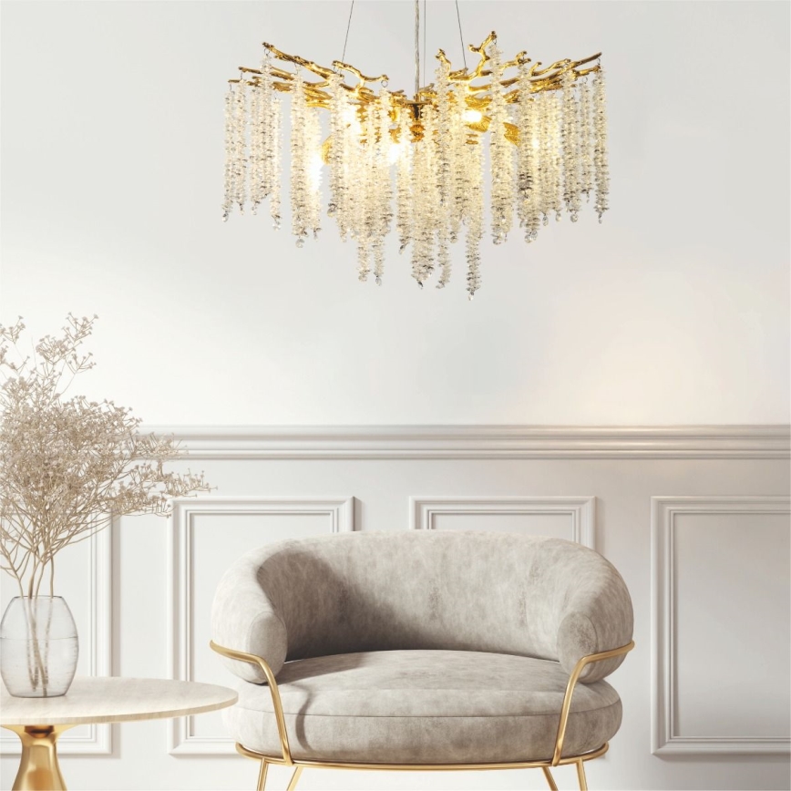 Zuma Line - Lampadario a sospensione con filo 8xG9/3,5W/230V oro