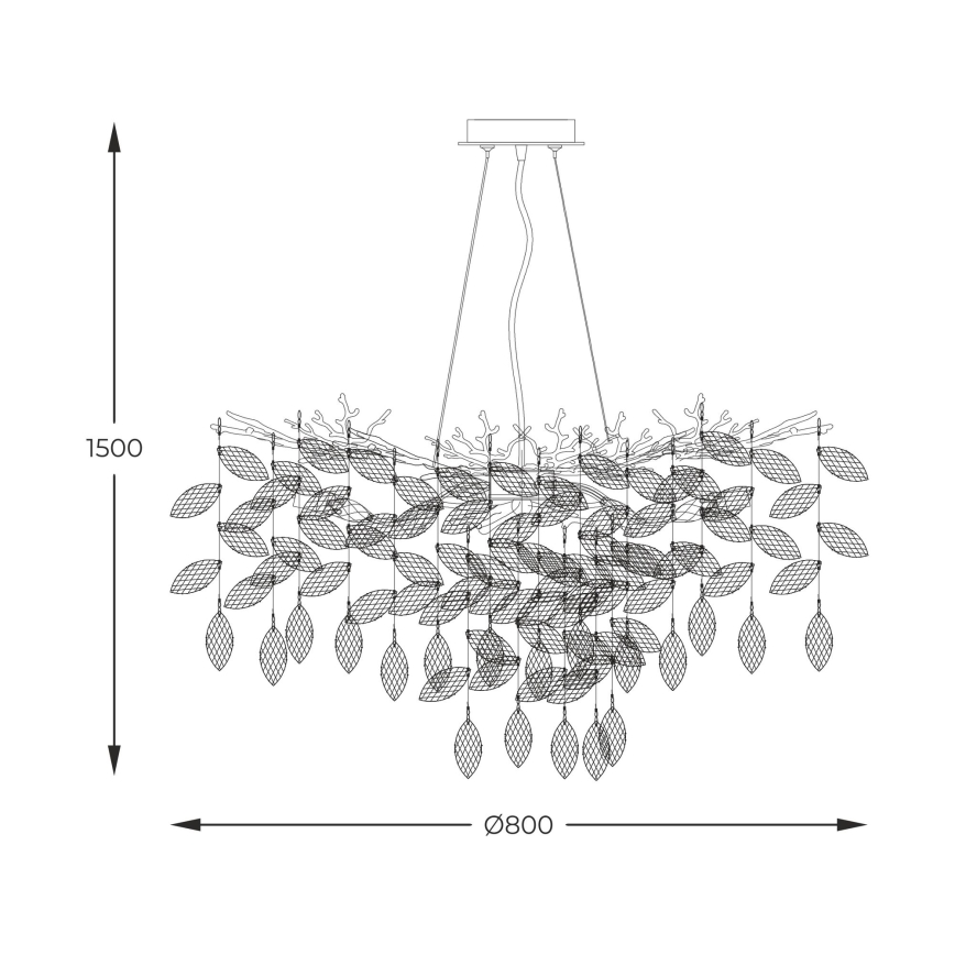 Zuma Line - Lampadario a sospensione con filo 10xG9/3,5W/230V cromo lucido