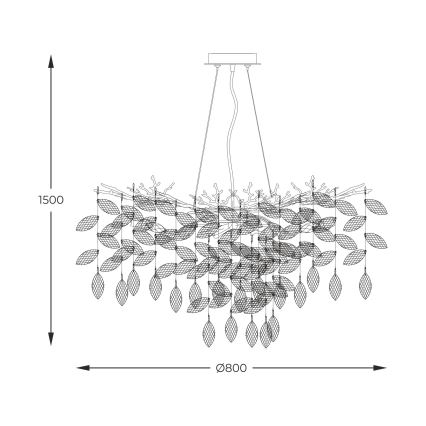 Zuma Line - Suspension filaire 10xG9/3,5W/230V chrome brillant