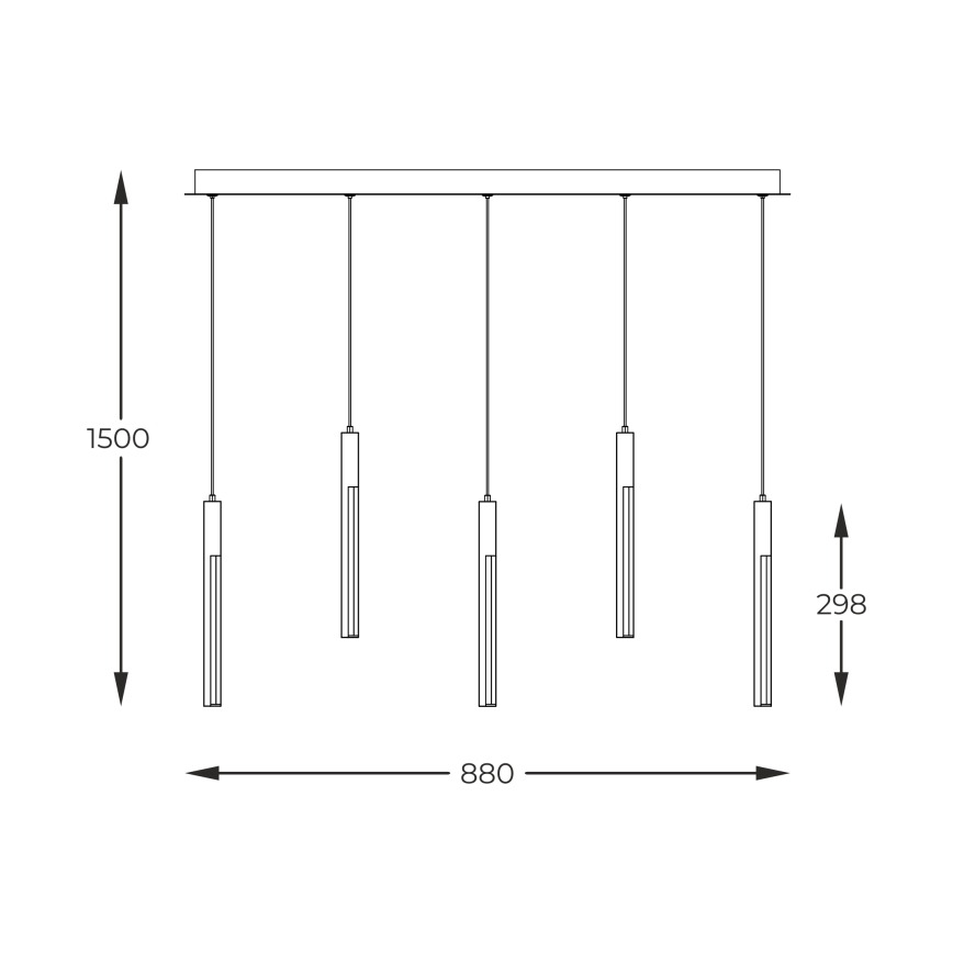 Zuma Line - Lampadario a sospensione con filo LED dimmerabile LED/25W/230V