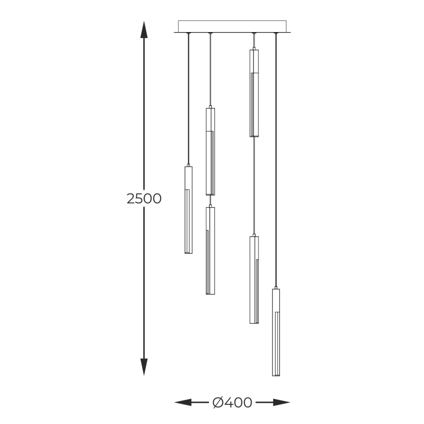 Zuma Line - Lampadario dimmerabile a LED su cavo LED/25W/230V
