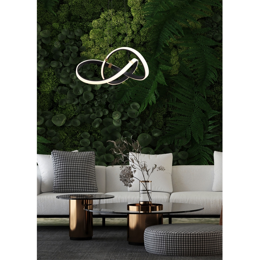 Zuma Line - Lampadario a sospensione con filo LED dimmerabile LED/44W/230V nero/oro