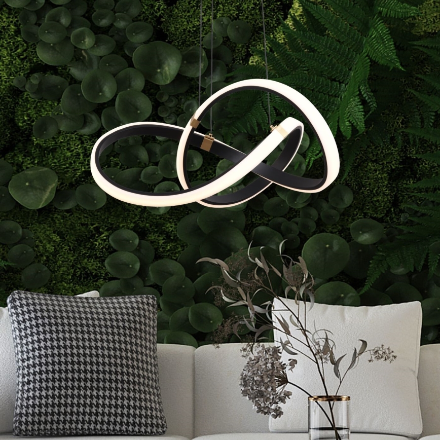 Zuma Line - Lampadario a sospensione con filo LED dimmerabile LED/44W/230V nero/oro