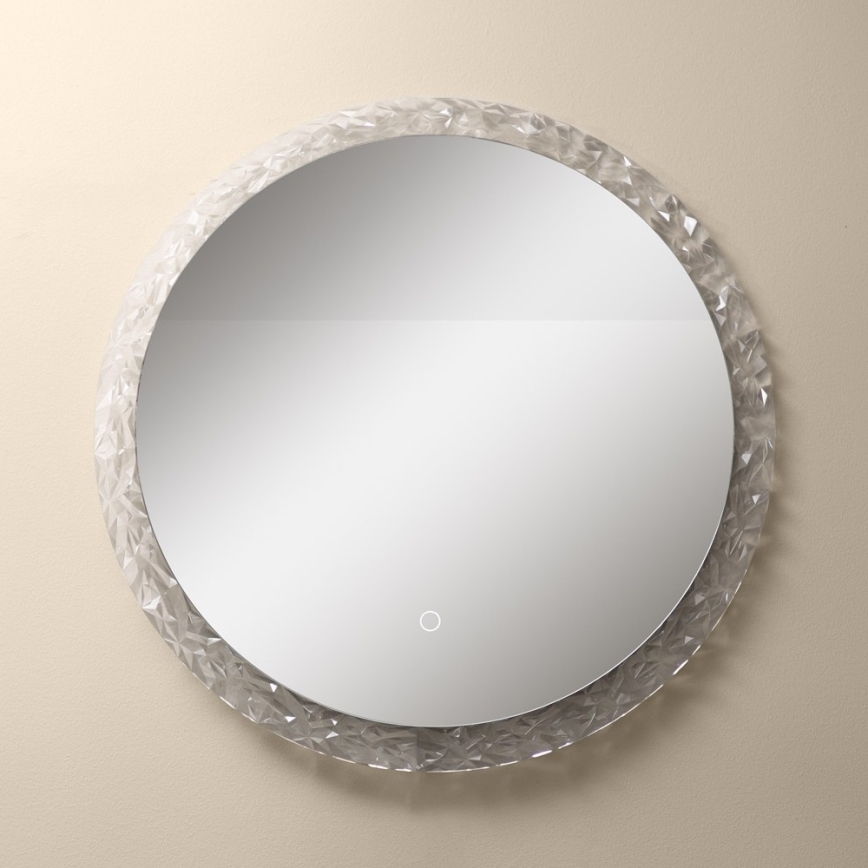 Zuma Line - Miroir mural de salle de bain avec rétro-éclairage LED/24W/230V 3000/4000/6000K d. 60 cm IP44 chrome brillant