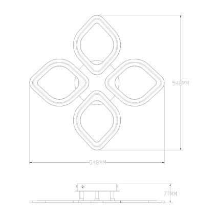 Zuma Line - Plafoniera LED dimmerabile LED/30W/230V 3000-6000K nero + telecomando