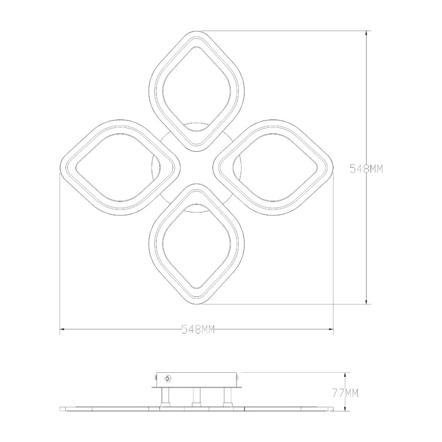 Zuma Line - Plafoniera LED dimmerabile LED/30W/230V 3000-6000K nero + telecomando