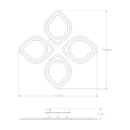 Zuma Line - Plafoniera LED dimmerabile LED/30W/230V 3000-6000K bianco + telecomando