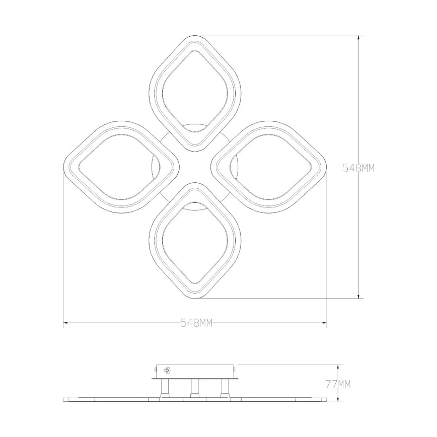 Zuma Line - Plafoniera LED dimmerabile LED/30W/230V 3000-6000K bianco + telecomando