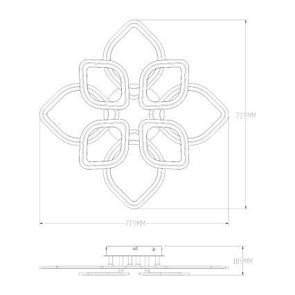 Zuma Line - Plafoniera LED dimmerabile LED/75W/230V 3000-6000K nero + telecomando