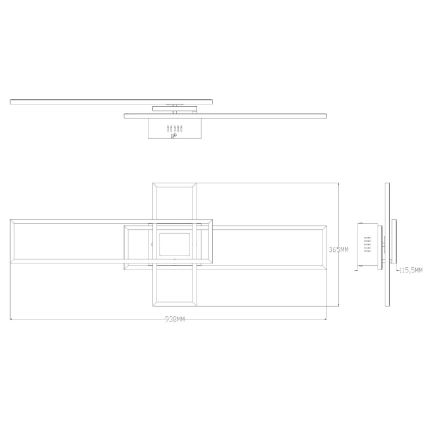 Zuma Line - Plafoniera LED dimmerabile LED/55W/230V 3000-6000K nero + telecomando