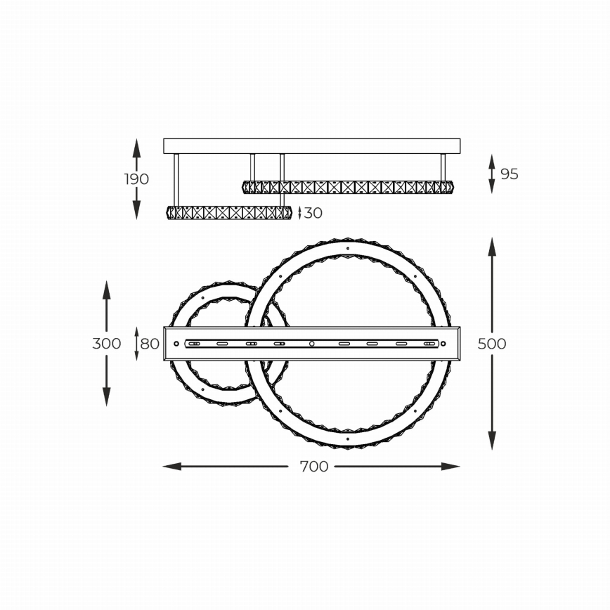 Zuma Line - Plafonnier LED dimmable 36W/230V doré