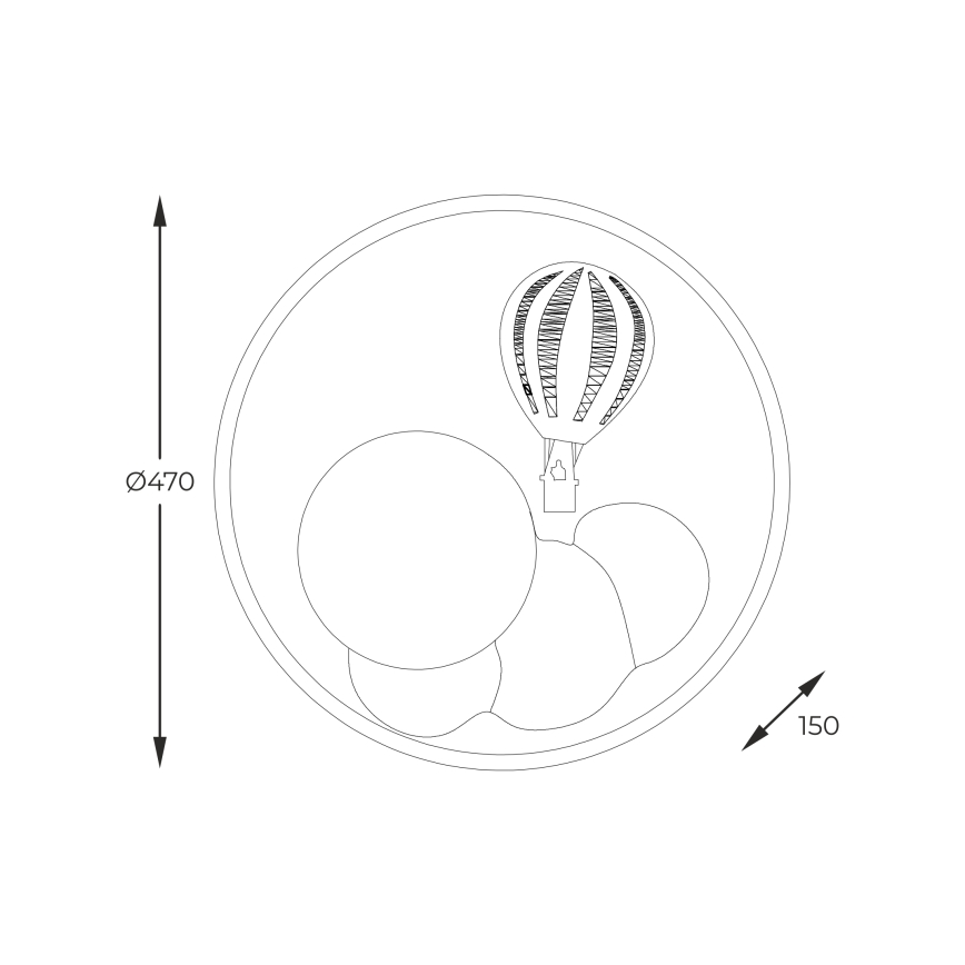 Zuma Line - Plafonnier enfant à intensité variable LED/42W/230V 3000/5700K rose