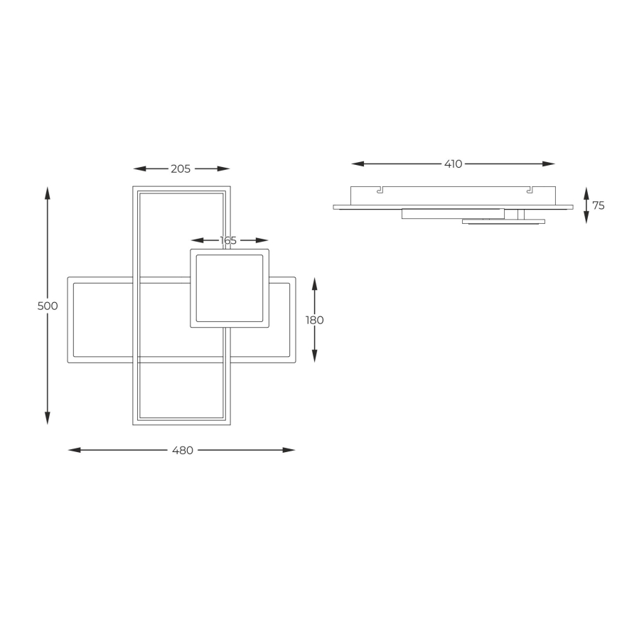 Zuma Line - Plafoniera LED dimmerabile LED/46W/230V oro