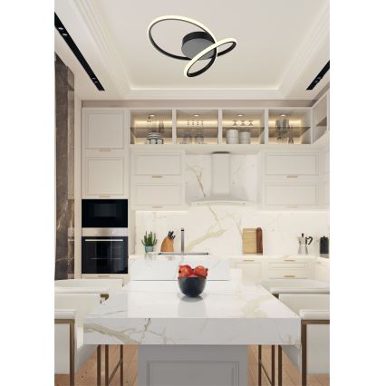 Zuma Line - Plafonnier à intensité variable LED/27W/230V noir