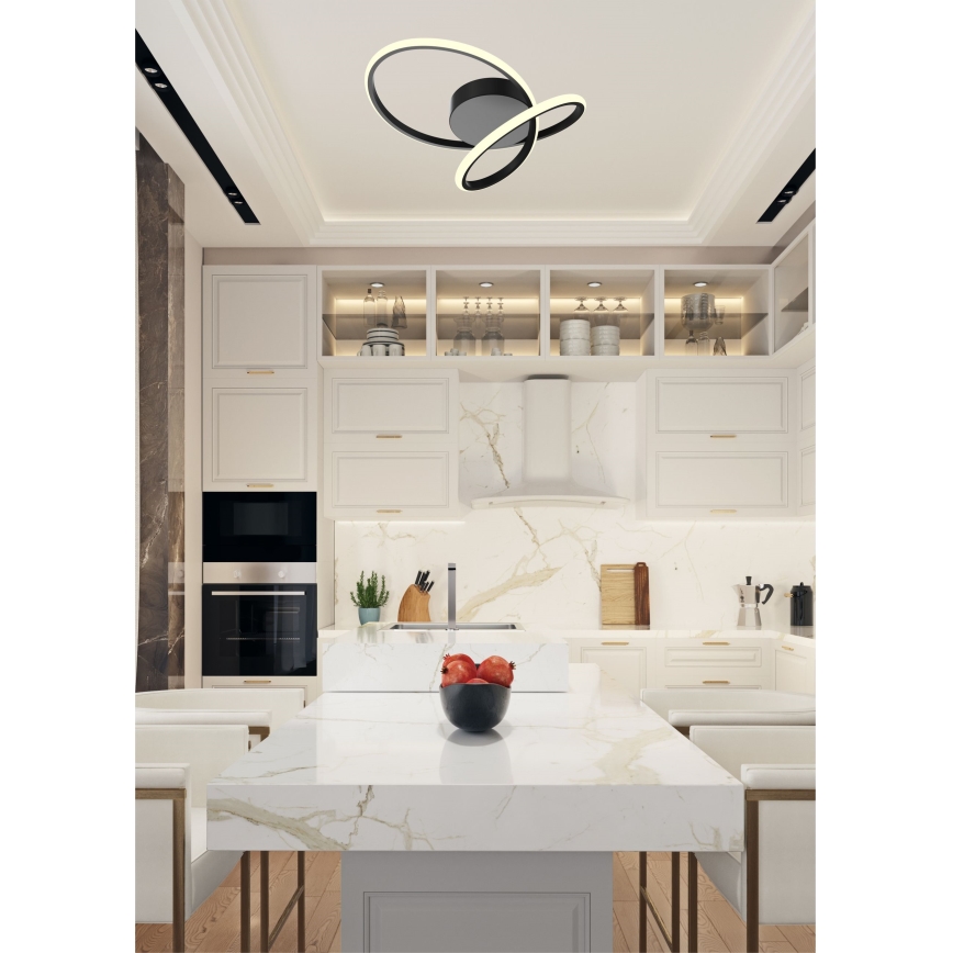 Zuma Line - Plafonnier à intensité variable LED/27W/230V noir