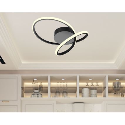 Zuma Line - Plafonnier à intensité variable LED/27W/230V noir