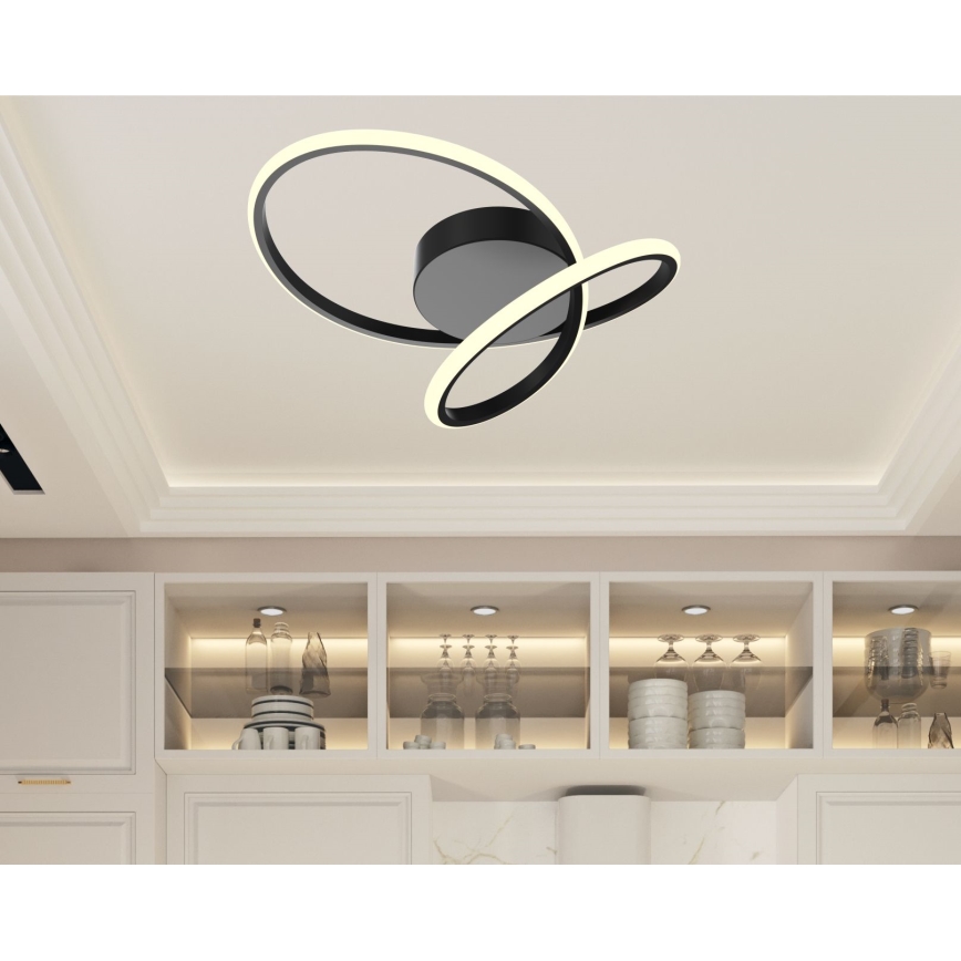 Zuma Line - Plafonnier à intensité variable LED/27W/230V noir
