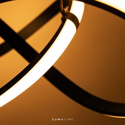 Zuma Line - Lampadario LED da soffitto dimmerabile LED/44W/230V nero/oro