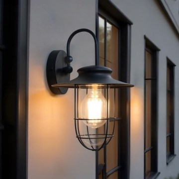 Zuma Line - Outdoor-Wandleuchte 1xE27/60W/230V IP44 schwarz