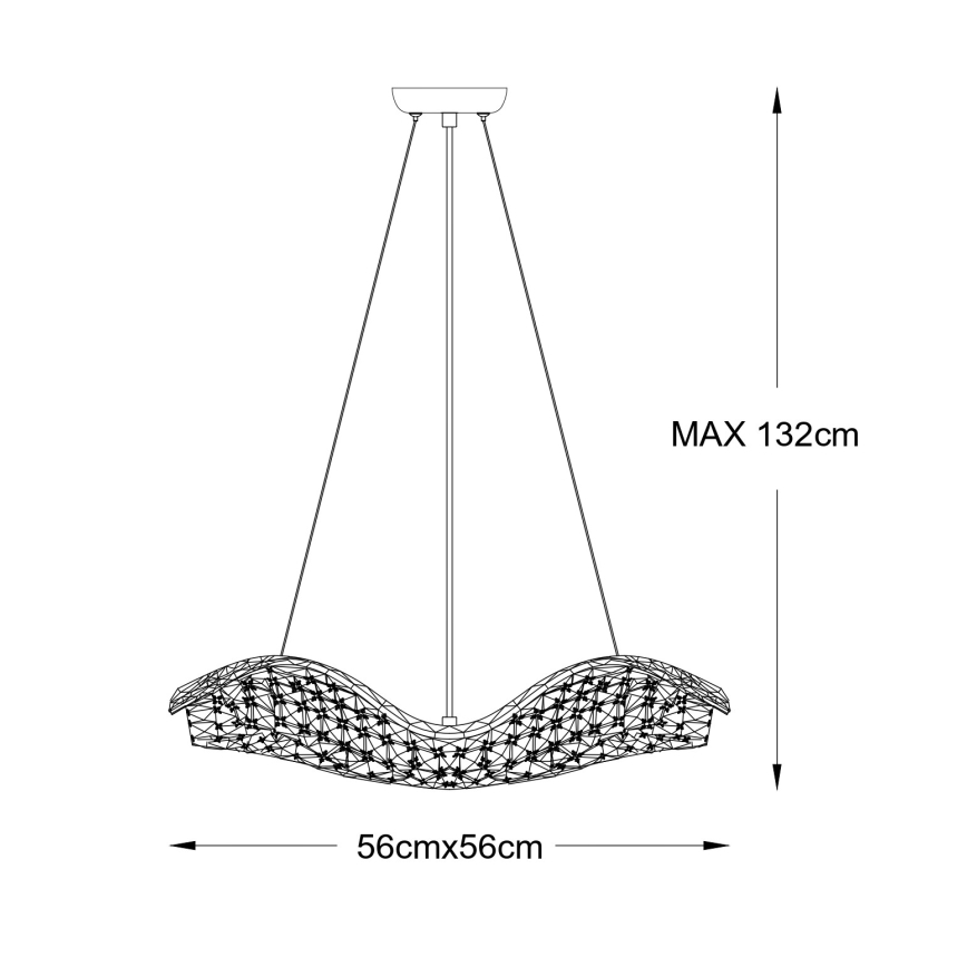 Zuma Line - Lampadario a sospensione con cavo 8xG9/42W/230V oro