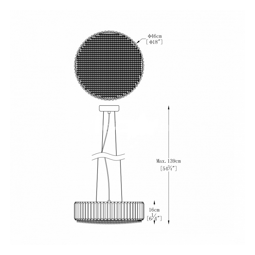 Zuma Line - Lampadario di cristallo su filo 5xG9/42W/230V