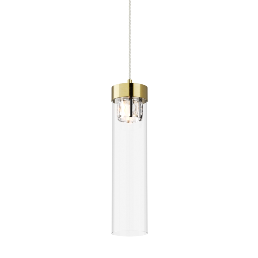 Zuma Line - Lampadario di cristallo a sospensione 1xG9/28W/230V ottone