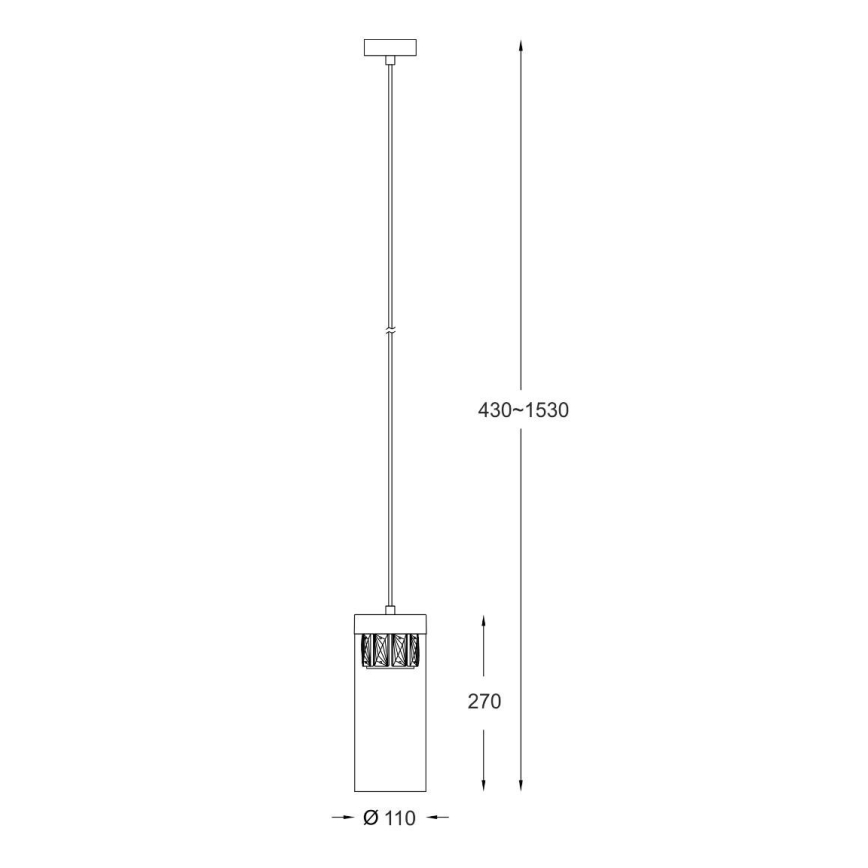 Zuma Line - Lampadario di cristallo a sospensione 1xG9/28W/230V ottone